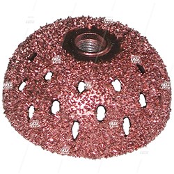 14 Grit, 50mm Buffing Carbide, Copper Contour Wheel - 3/8" Thread