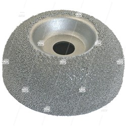 16 Grit, 76mm Buffing Carbide, Steel Contour Wheel - 3/8" Bore