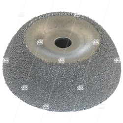 230 Grit, 65mm Buffing Carbide, Steel Contour Wheel - 3/8" Bore