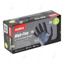 ESKO Nitrile Gloves Black - Medium (box/100)