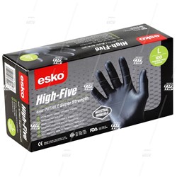 ESKO Nitrile Gloves Black - Large (box/100)