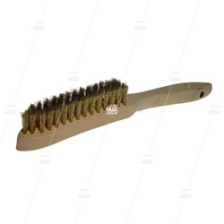 Wire Hand Brush, 4 Rows, with Wooden Handle
