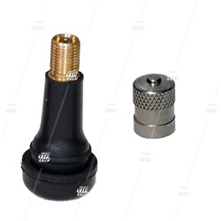 TR413 Snap-In Car Valve - Cores In, Metal Cap (bag/100)