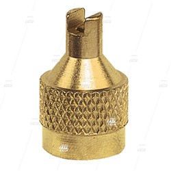 Large Bore Valve Cap with Slotted Core Remover Top (each)