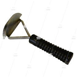 Rubber Scraper, Curved 75mm Blade, with Plastic Handle