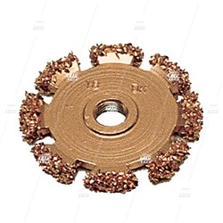 18 Grit, 50mm Buffing Carbide, Copper Donut Wheel - 3/8" Thread