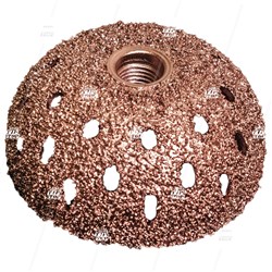 46 Grit, 50mm Buffing Carbide, Copper Contour Wheel - 3/8" Thread