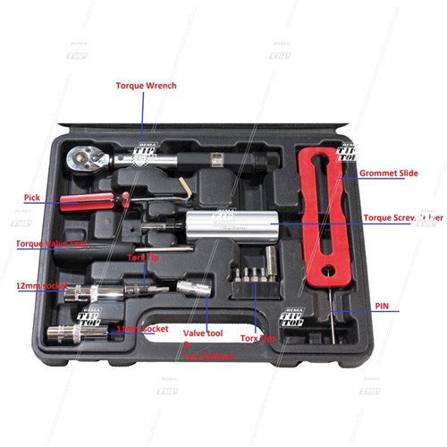 TPMS Valve and Sensor Service Tool Kit, Large (set/13)