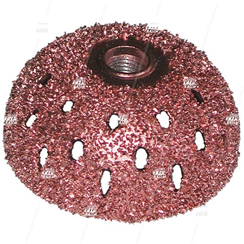 14 Grit, 50mm Buffing Carbide, Copper Contour Wheel - 3/8