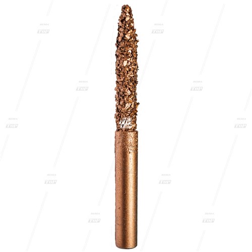 36 Grit, Buffing Carbide, Copper Pencil Rasp - 6mm Fixed Arbour