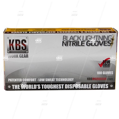 TGC Nitrile Gloves Black - Medium (box/100)