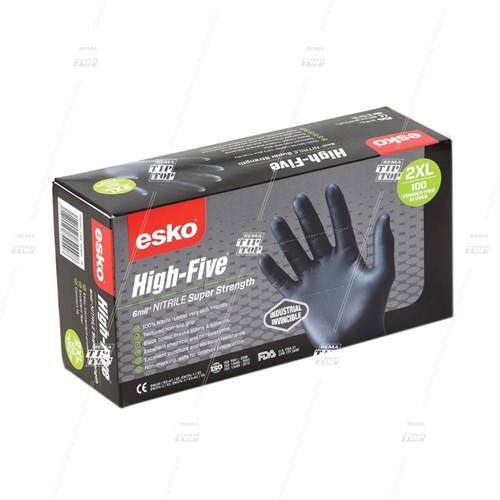 TGC Nitrile Gloves Black - 2XL (box/100)