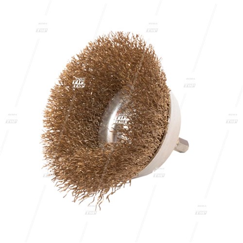 Cup Wire Brush, 75mm x 25mm, with 6mm Fixed Arbour
