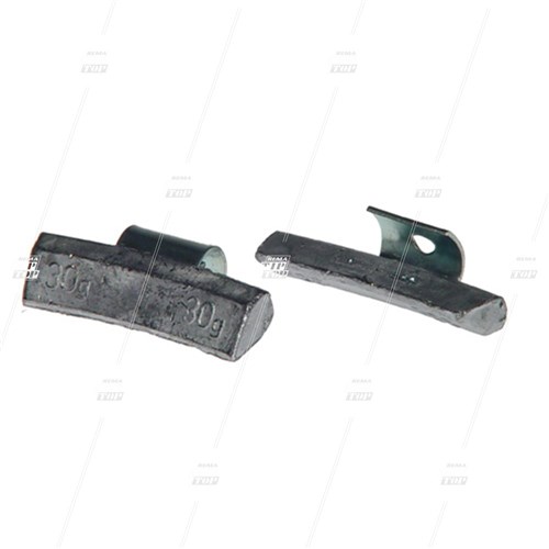 30g, Lead Clip-on Wheel Weights for Alloy Wheels (bag/100)