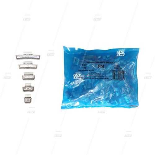 MIXED FN, Lead Clip-on Wheel Weights for Japanese Alloy Wheels (bag/100)