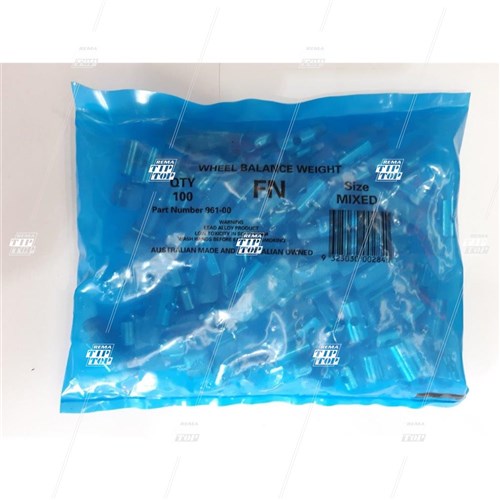 MIXED FN, Lead Clip-on Wheel Weights for Japanese Alloy Wheels (bag/100)