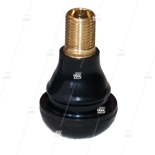 TR412 Snap-In Car Valve Short - Core In, No Cap 