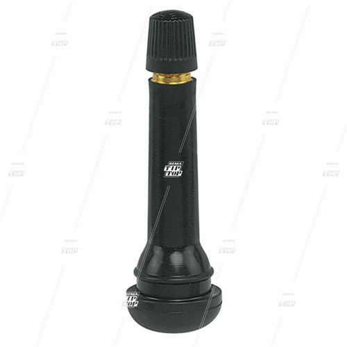 TR418 Snap-in Car Valve Long - Cores In, Black Cap (bag/100)