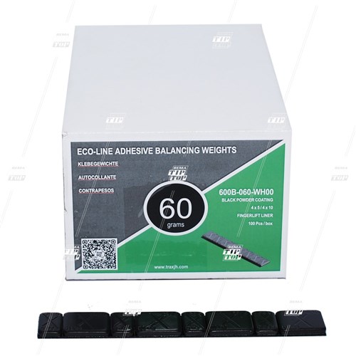 60g TRAX, Steel Stick-on Wheel Weights - Black (box/50)