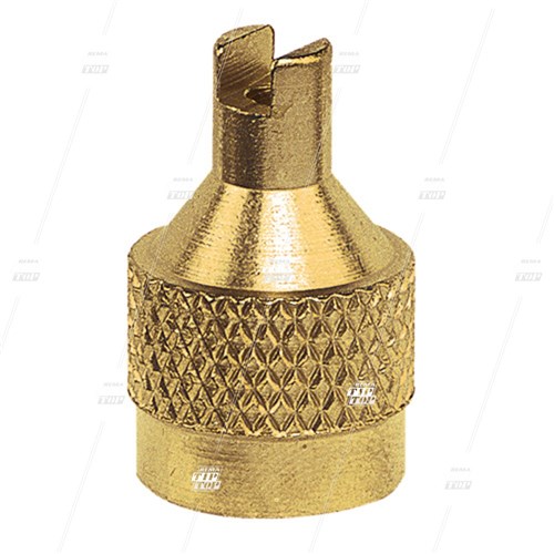 Large Bore Valve Cap with Slotted Core Remover Top (each)