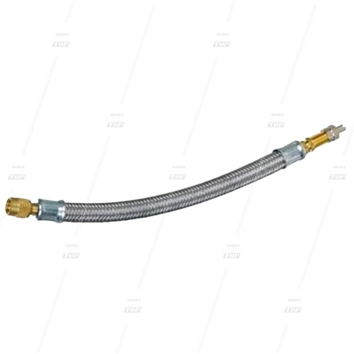 100mm Flexible Braided, Truck Valve Extension - Round Nut