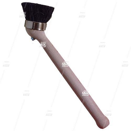 Angled Brush with Wooden Handle