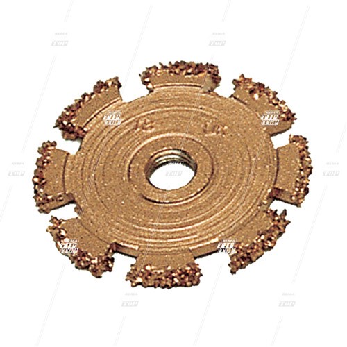 18 Grit, 50mm Buffing Carbide, Copper Donut Wheel - 3/8