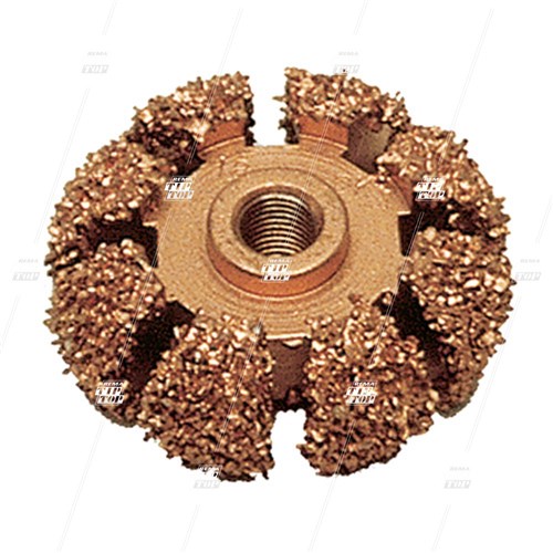 18 Grit, 50mm Buffing Carbide, Copper Donut Wheel - 3/8