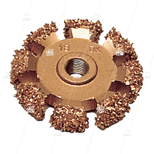 16 Grit, 50mm Buffing Carbide, Copper Donut Wheel - 3/8