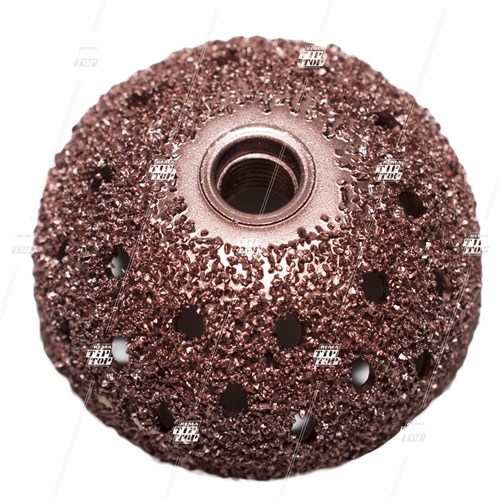 36 Grit, 50mm Buffing Carbide, Copper Contour Wheel - 3/8