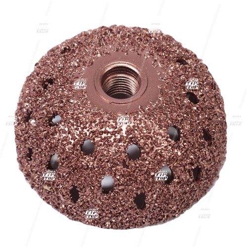 46 Grit, 50mm Buffing Carbide, Copper Contour Wheel - 3/8