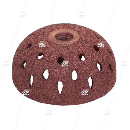 60 Grit, 50mm Buffing Carbide, Copper Contour Wheel - 3/8
